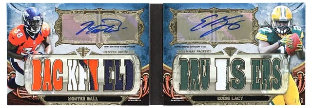 2013 Topps Triple Threads Monte Ball/Eddie Lacy #TTARP-BL card image