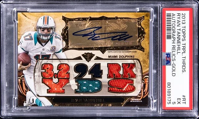 2013 Topps Triple Threads Ryan Tannehill Autograph Relics Gold #TTAR-RT card image