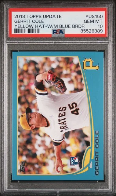 2013 Topps Update Gerrit Cole, Yellow Hat Wal-Mart Blue Border #US150 card image