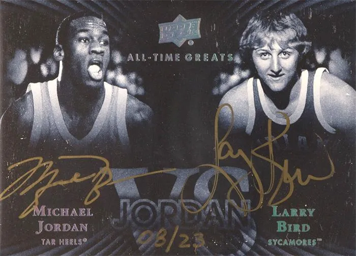 2013 Upper Deck All Time Greats Michael Jordan Jordan Vs. Signatures #JVS-LB card image