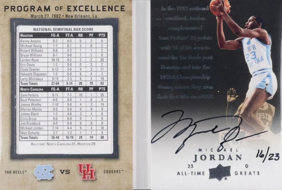 2013 Upper Deck All Time Greats Michael Jordan Program of Excellence #PE-JO card image
