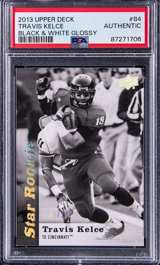 2013 Upper Deck Black Travis Kelce & White Glossy #84 card image