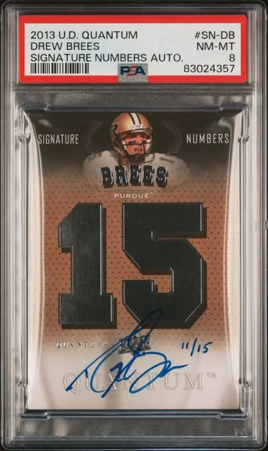 2013 Upper Deck Drew Brees Quantum Signature Numbers Autographs #SN-DB card image