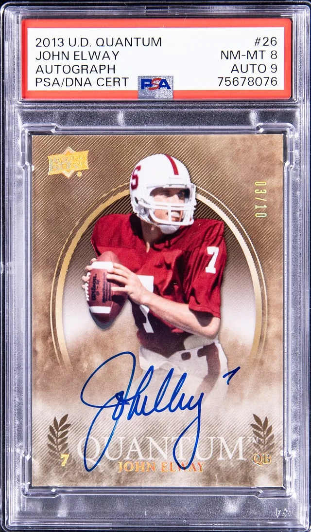 2013 Upper Deck John Elway Quantum Autograph #26 card image