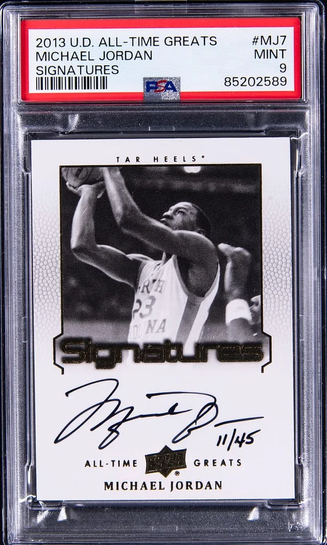 2013 Upper Deck Michael Jordan All-Time Greats Signatures #ATG-MJ7 card image