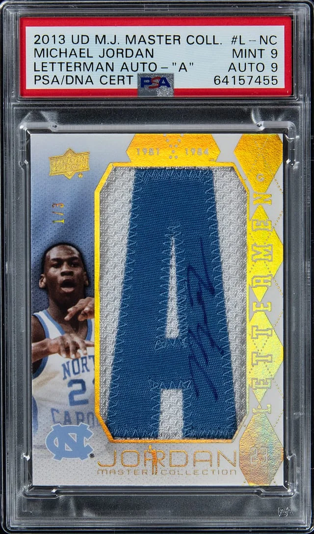2013 Upper Deck Michael Jordan Jordan Master Collection Letterman Autograph A #L-NC card image