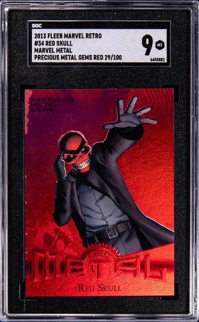 2013 Upper Deck Red Skull Fleer Marvel Retro Precious Metal Gems Red #34 card image