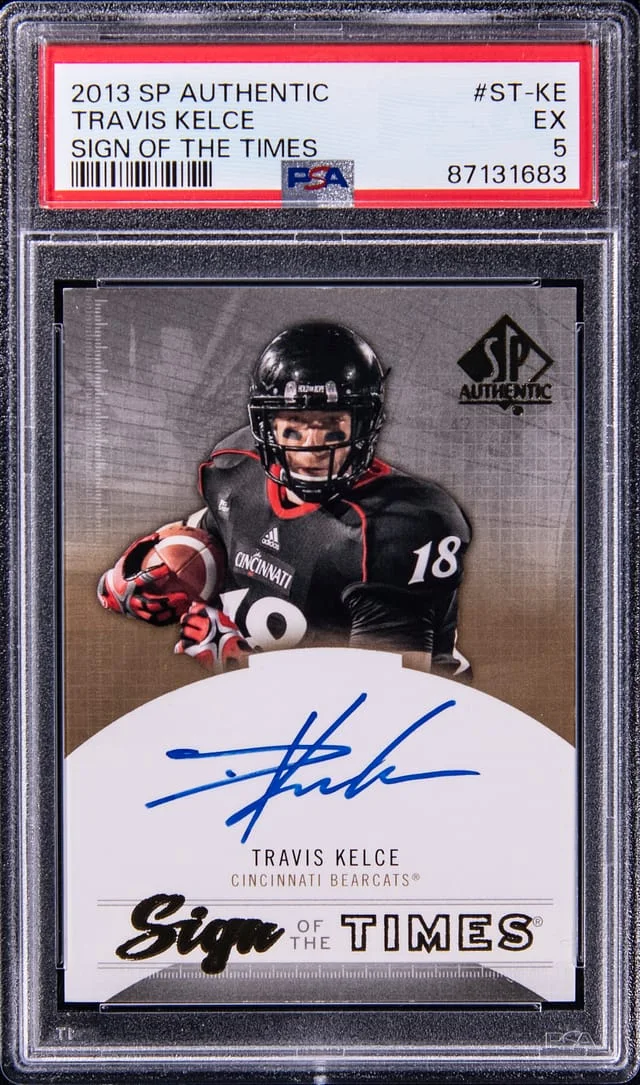 2013 Upper Deck SP Authentic Travis Kelce Sign of the Times #ST-KE card image
