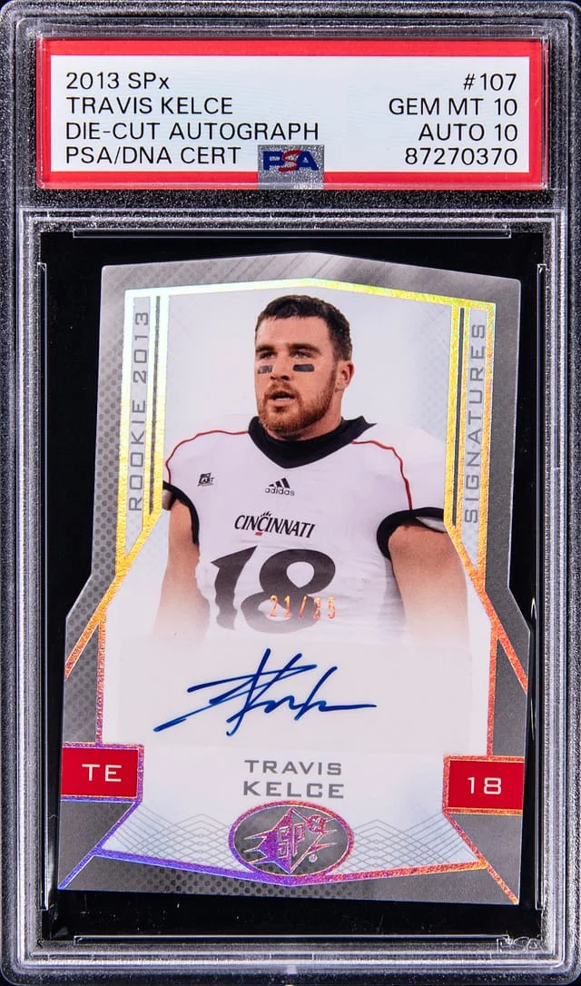 2013 Upper Deck SPx Travis Kelce Die-Cut Autograph #107 card image