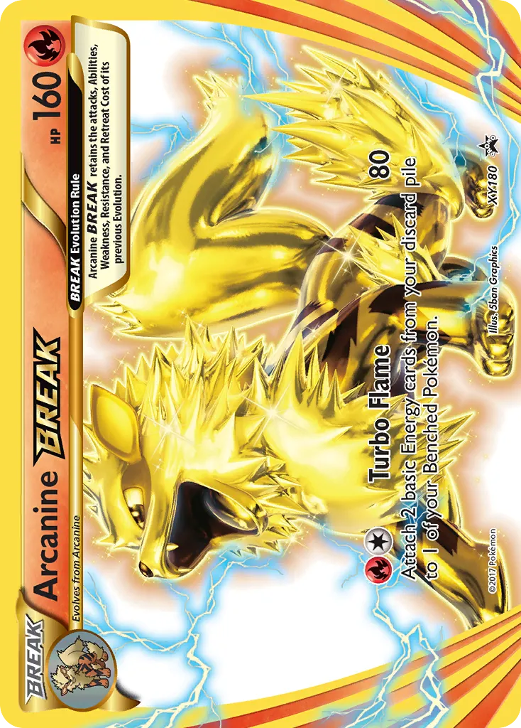 2013 XY Black Star Promos Arcanine BREAK #XY180 card image