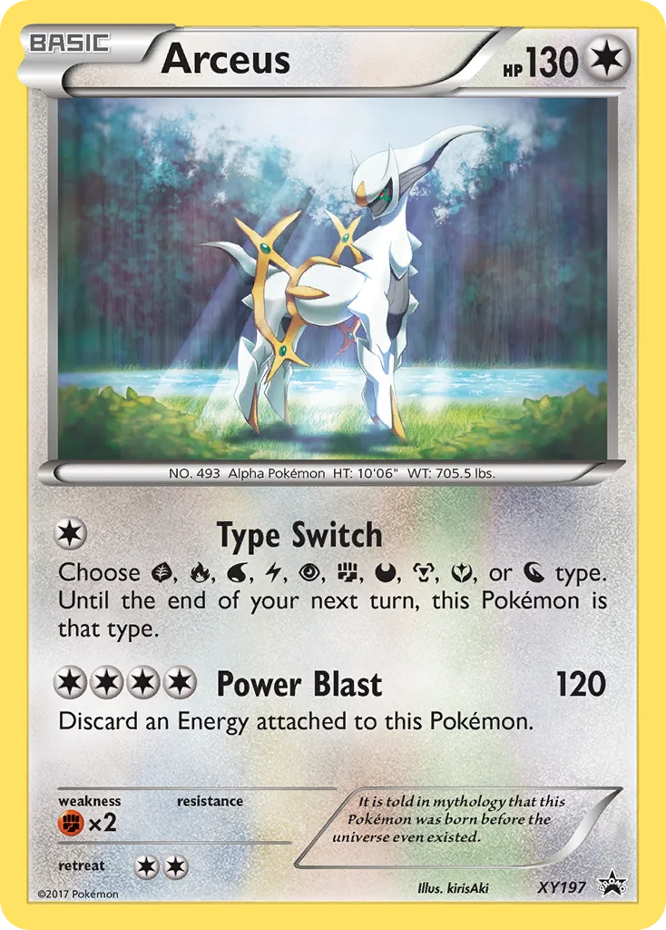 2013 XY Black Star Promos Arceus #XY197 card image