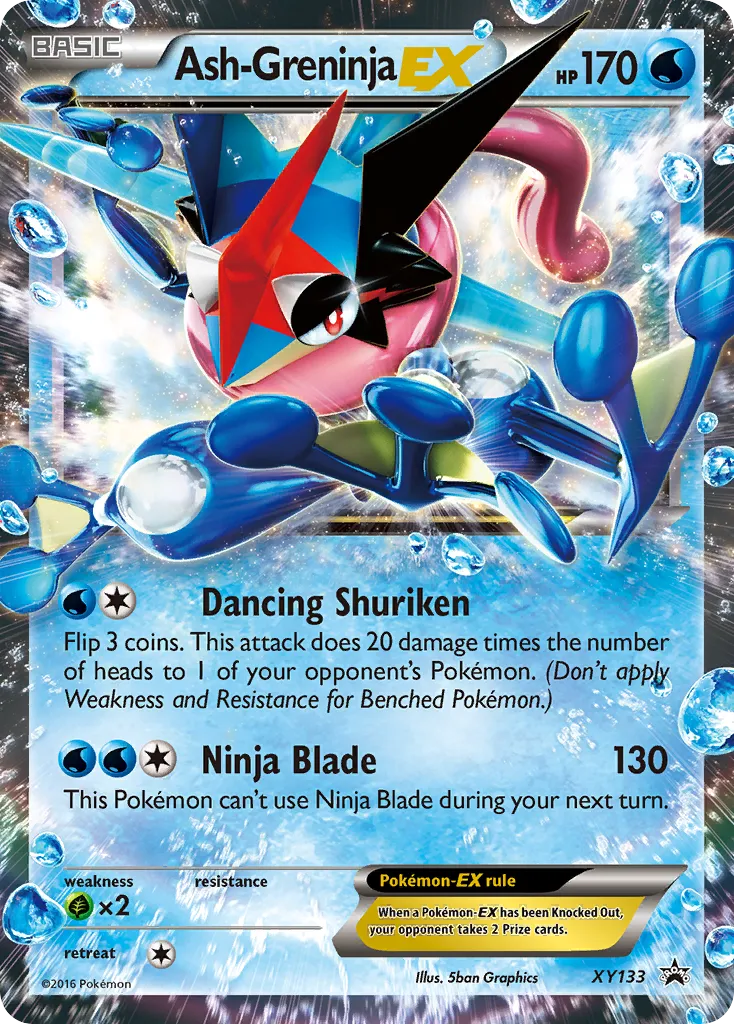 2013 XY Black Star Promos Ash-Greninja-EX #XY133 card image
