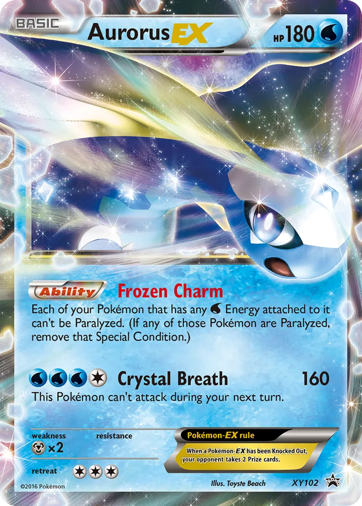 2013 XY Black Star Promos Aurorus-EX #XY102 card image