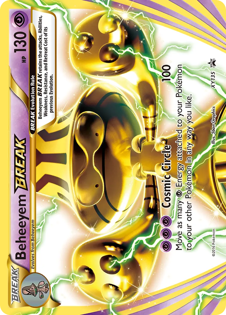 2013 XY Black Star Promos Beheeyem BREAK #XY135 card image
