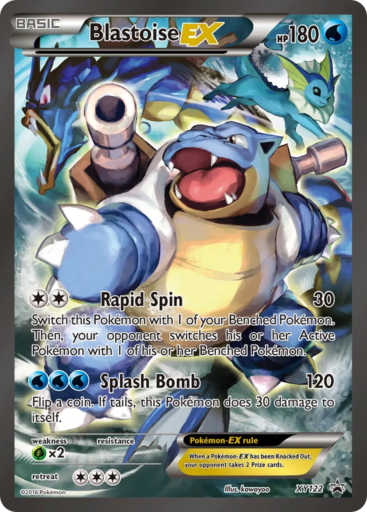 2013 XY Black Star Promos Blastoise-EX #XY30 card image