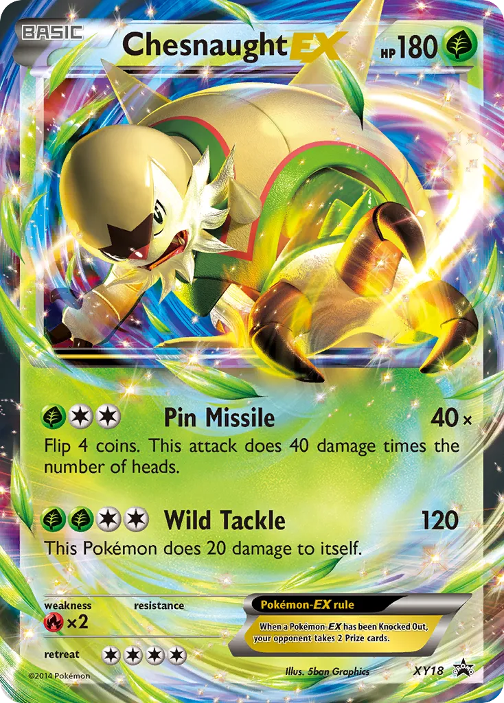 2013 XY Black Star Promos Chesnaught-EX #XY18 card image