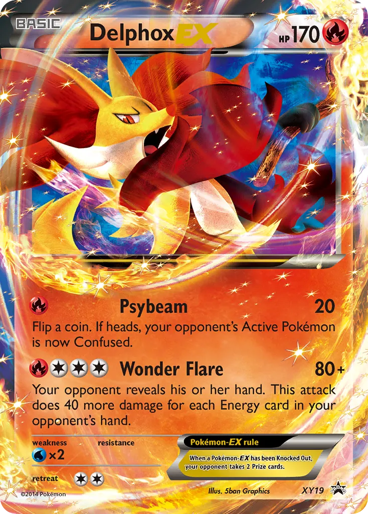 2013 XY Black Star Promos Delphox-EX #XY19 card image