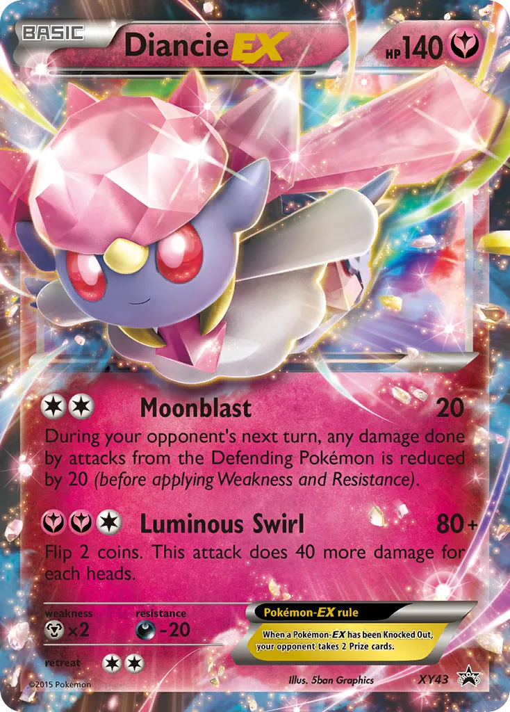 2013 XY Black Star Promos Diancie-EX #XY43 card image