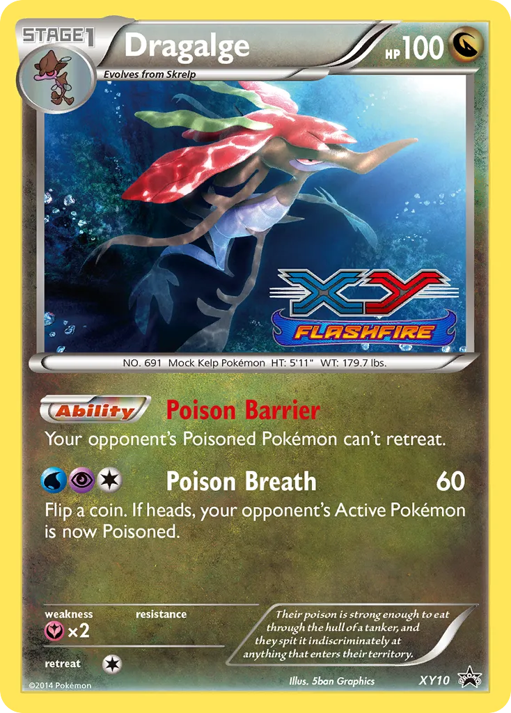 2013 XY Black Star Promos Dragalge #XY10 card image