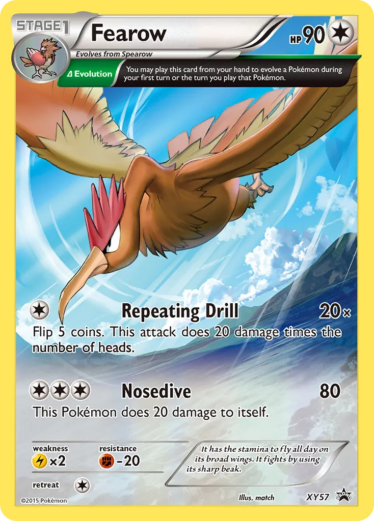 2013 XY Black Star Promos Fearow #XY57 card image