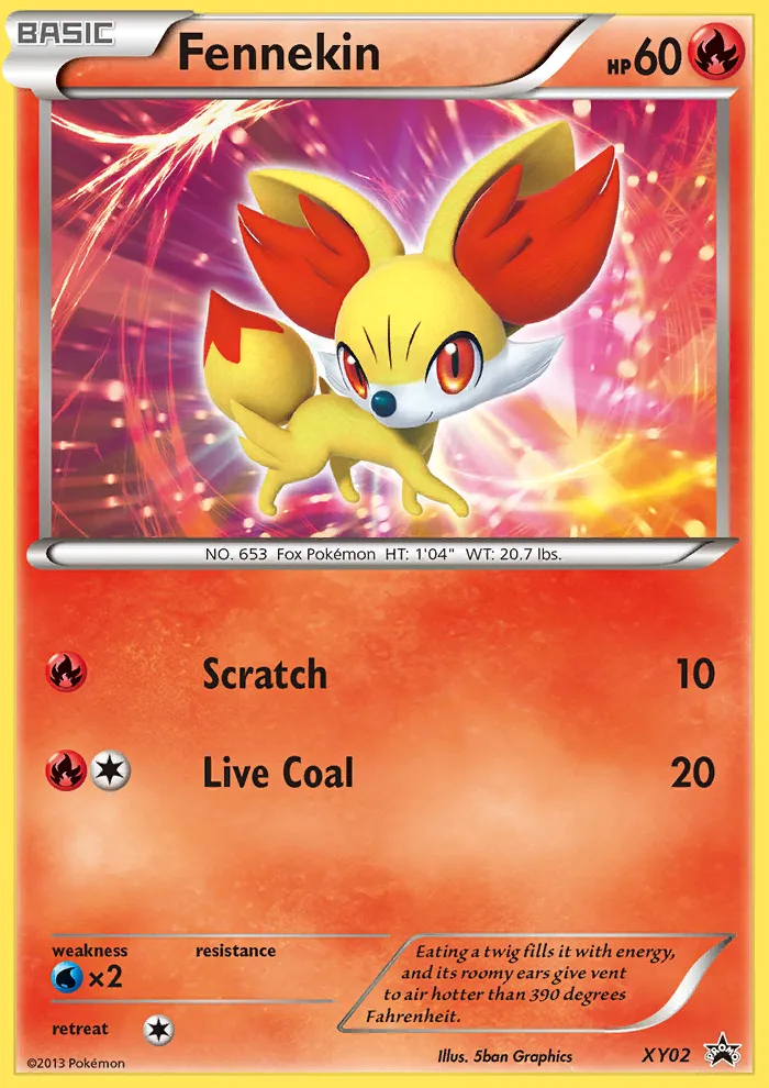 2013 XY Black Star Promos Fennekin #XY02 card image