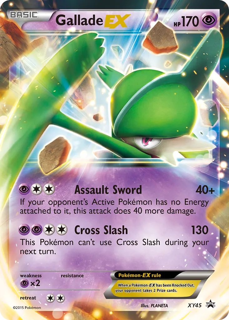 2013 XY Black Star Promos Gallade-EX #XY45 card image