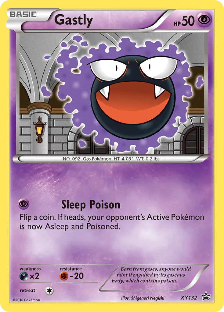 2013 XY Black Star Promos Gastly #XY132 card image