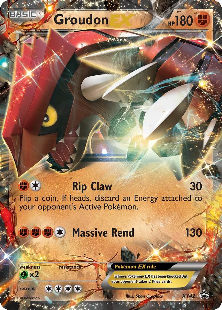 2013 XY Black Star Promos Groudon-EX #XY42 card image
