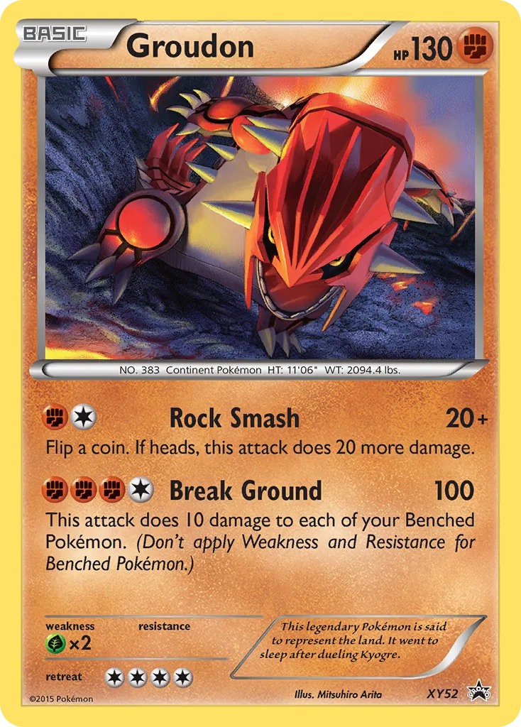 2013 XY Black Star Promos Groudon #XY52 card image
