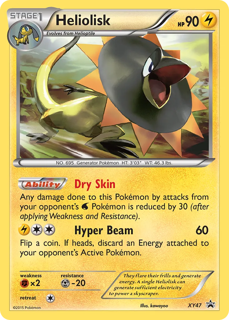 2013 XY Black Star Promos Heliolisk #XY47 card image