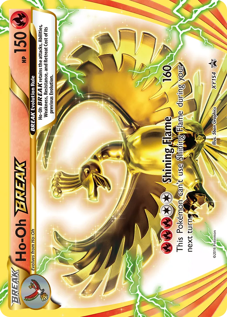 2013 XY Black Star Promos Ho-Oh BREAK #XY154 card image