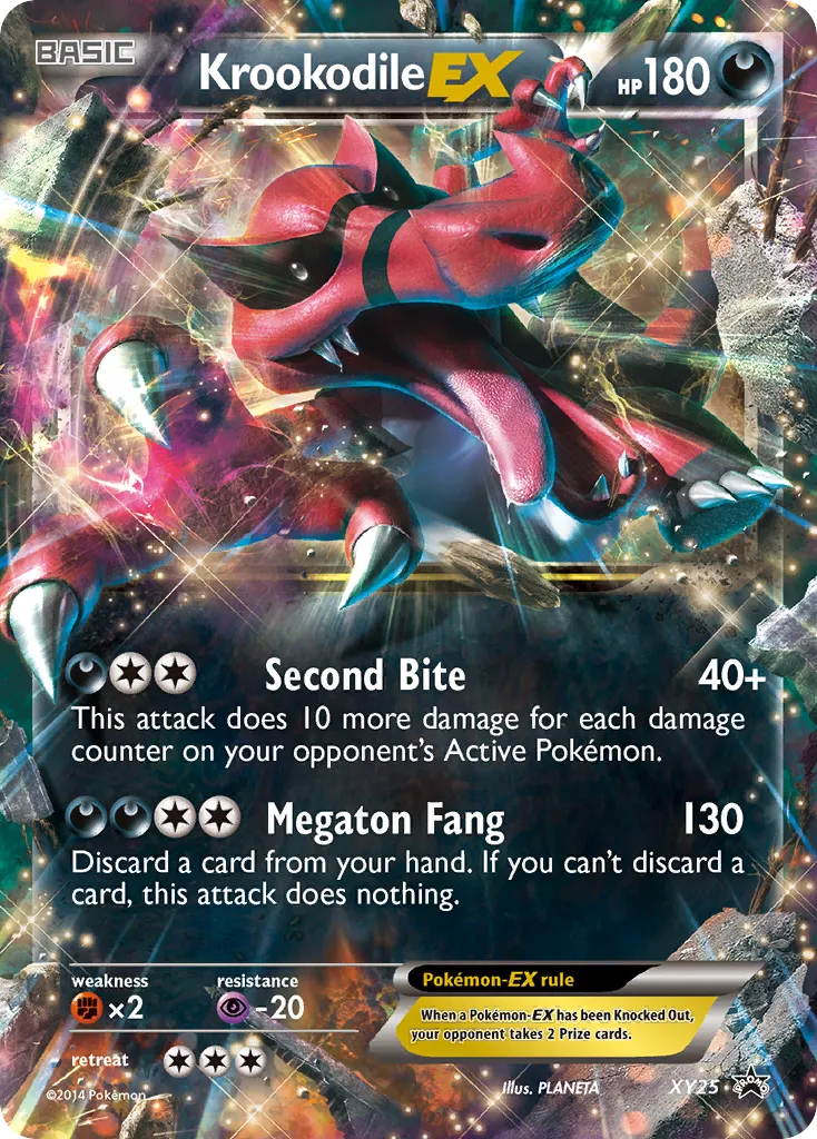 2013 XY Black Star Promos Krookodile-EX #XY25 card image