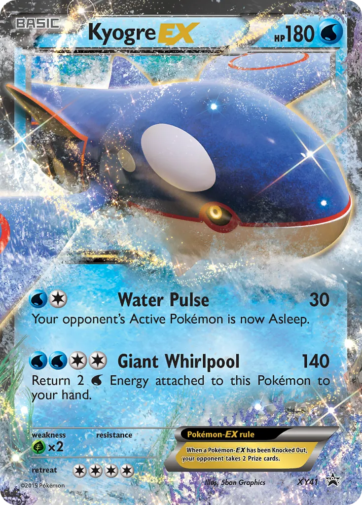2013 XY Black Star Promos Kyogre-EX #XY41 card image