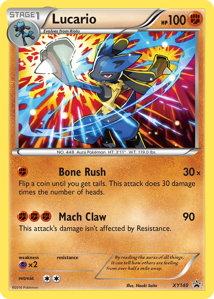 2013 XY Black Star Promos Lucario #XY140 card image