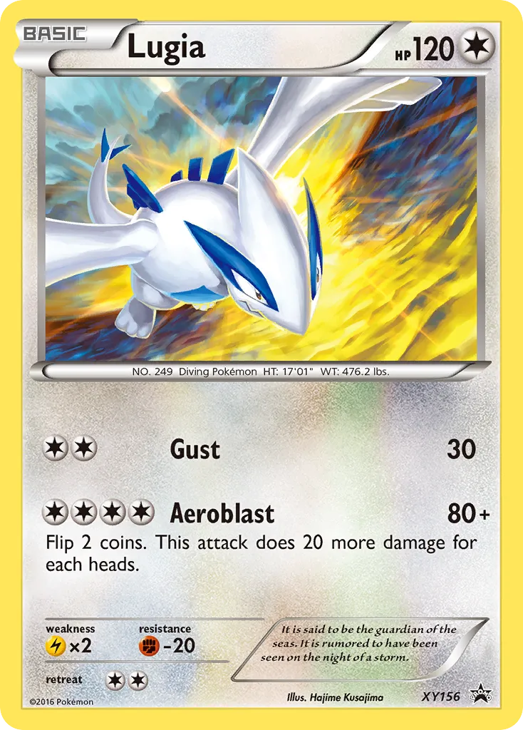 2013 XY Black Star Promos Lugia #XY156 card image
