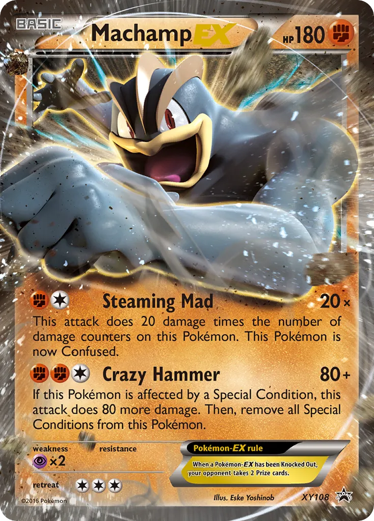 2013 XY Black Star Promos Machamp-EX #XY108 card image