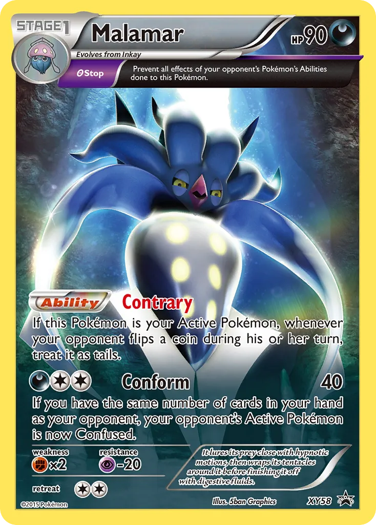 2013 XY Black Star Promos Malamar #XY58 card image