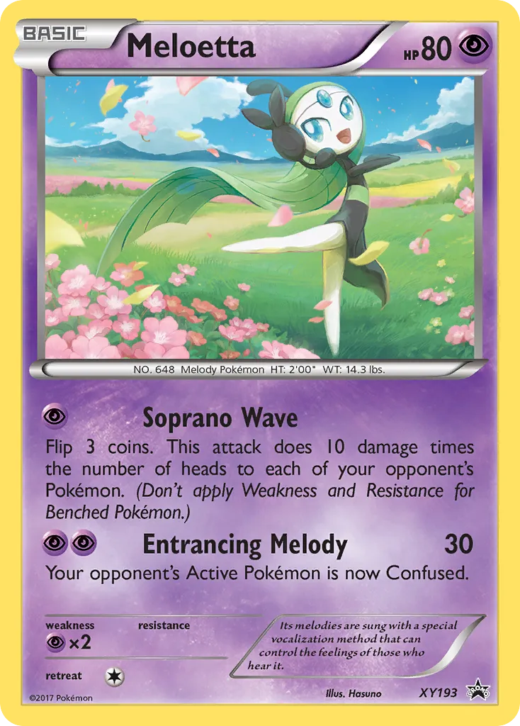 2013 XY Black Star Promos Meloetta #XY120 card image