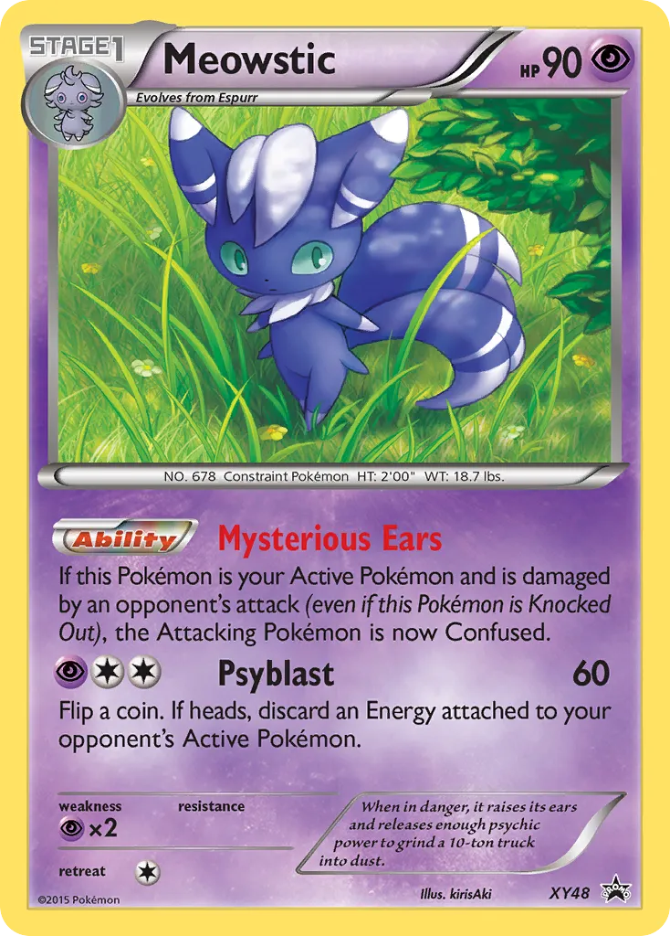 2013 XY Black Star Promos Meowstic #XY48 card image