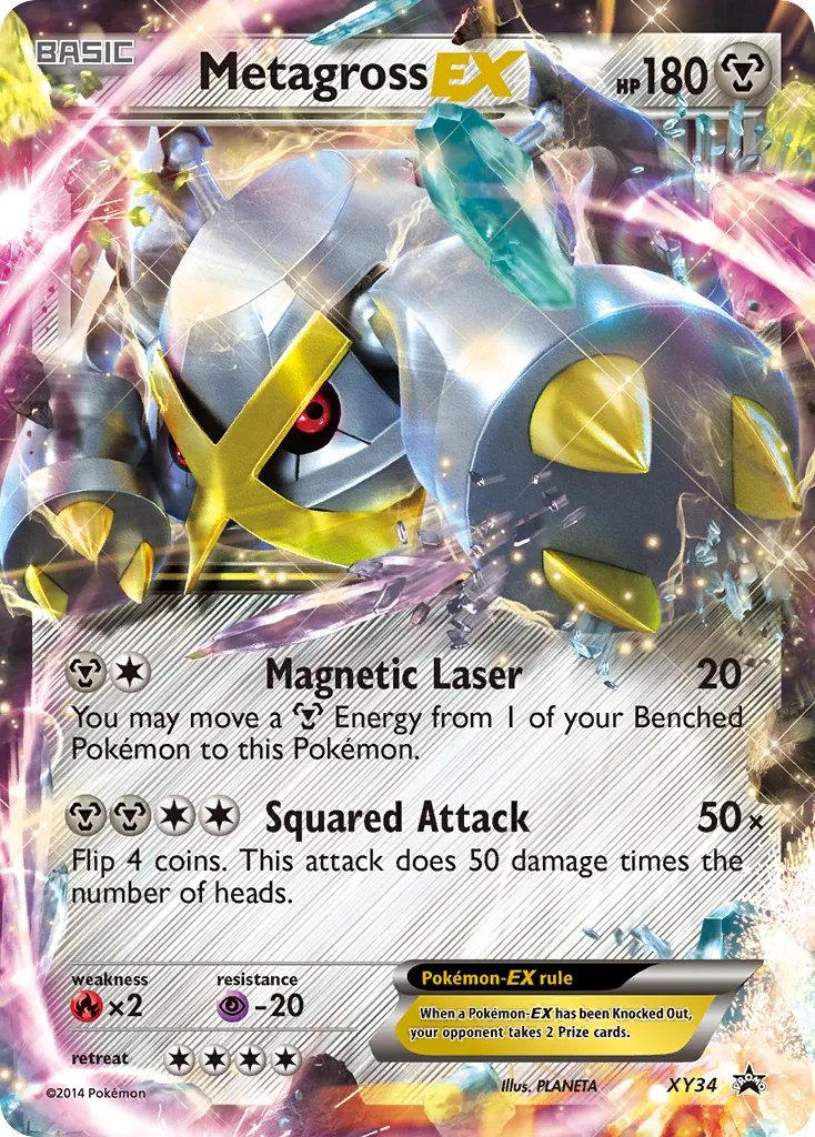 2013 XY Black Star Promos Metagross-EX #XY34 card image