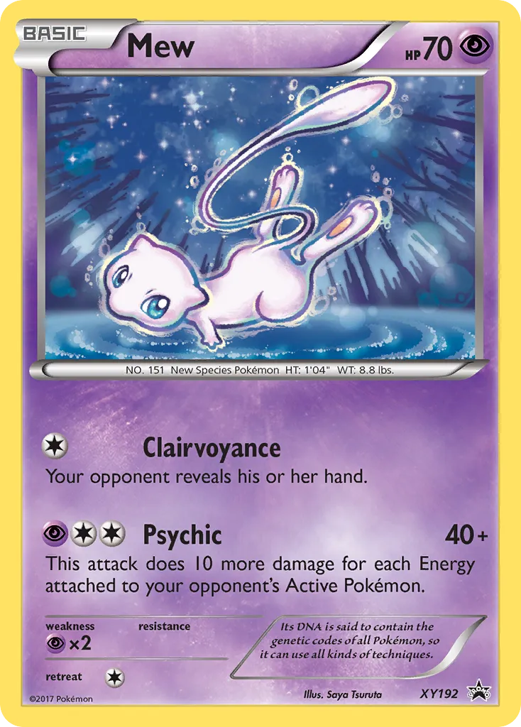 2013 XY Black Star Promos Mew #XY192 card image