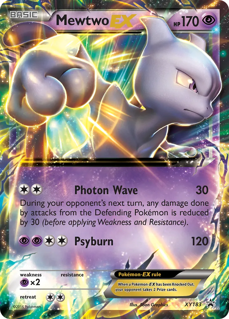 2013 XY Black Star Promos Mewtwo-EX #XY183 card image