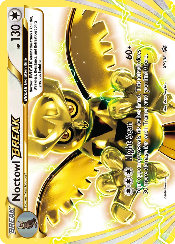 2013 XY Black Star Promos Noctowl BREAK #XY136 card image
