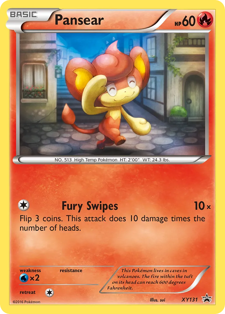 2013 XY Black Star Promos Pansear #XY131 card image