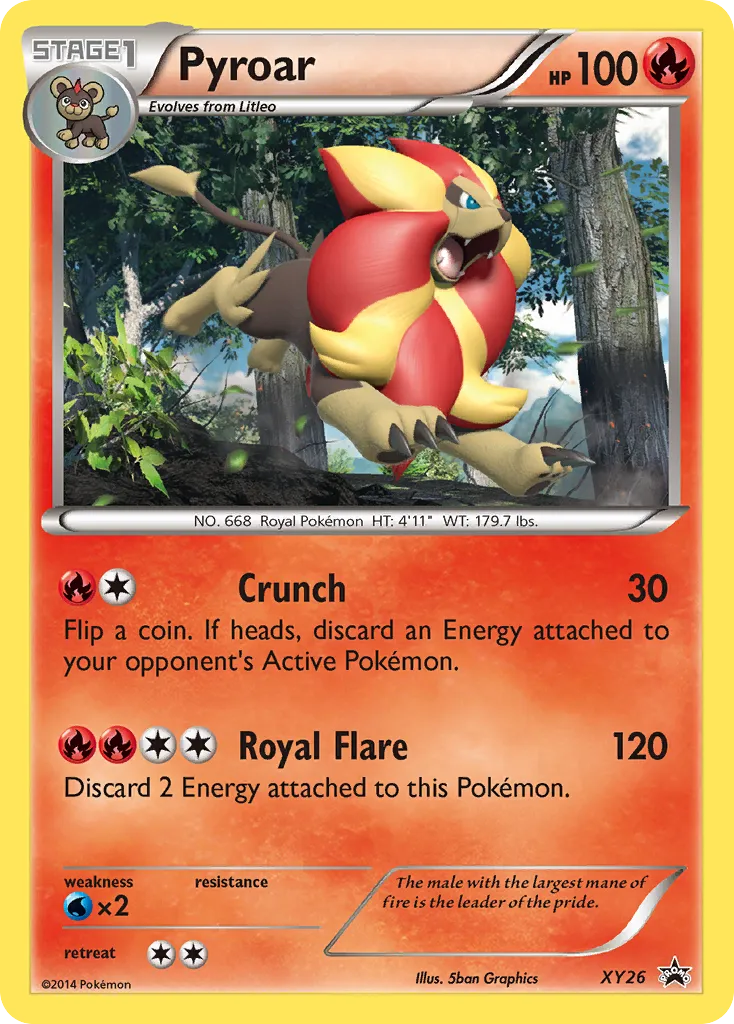 2013 XY Black Star Promos Pyroar #XY26 card image