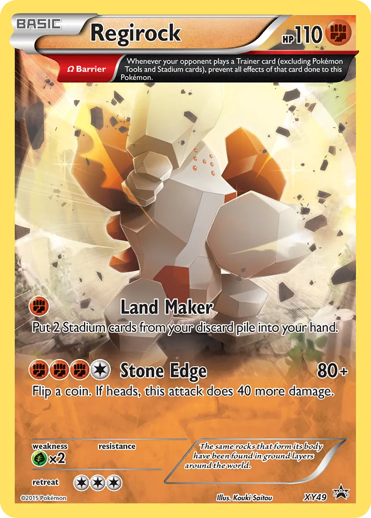 2013 XY Black Star Promos Regirock #XY49 card image