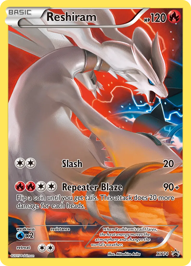 2013 XY Black Star Promos Reshiram #XY74 card image