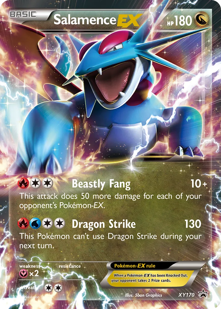 2013 XY Black Star Promos Salamence-EX #XY170 card image