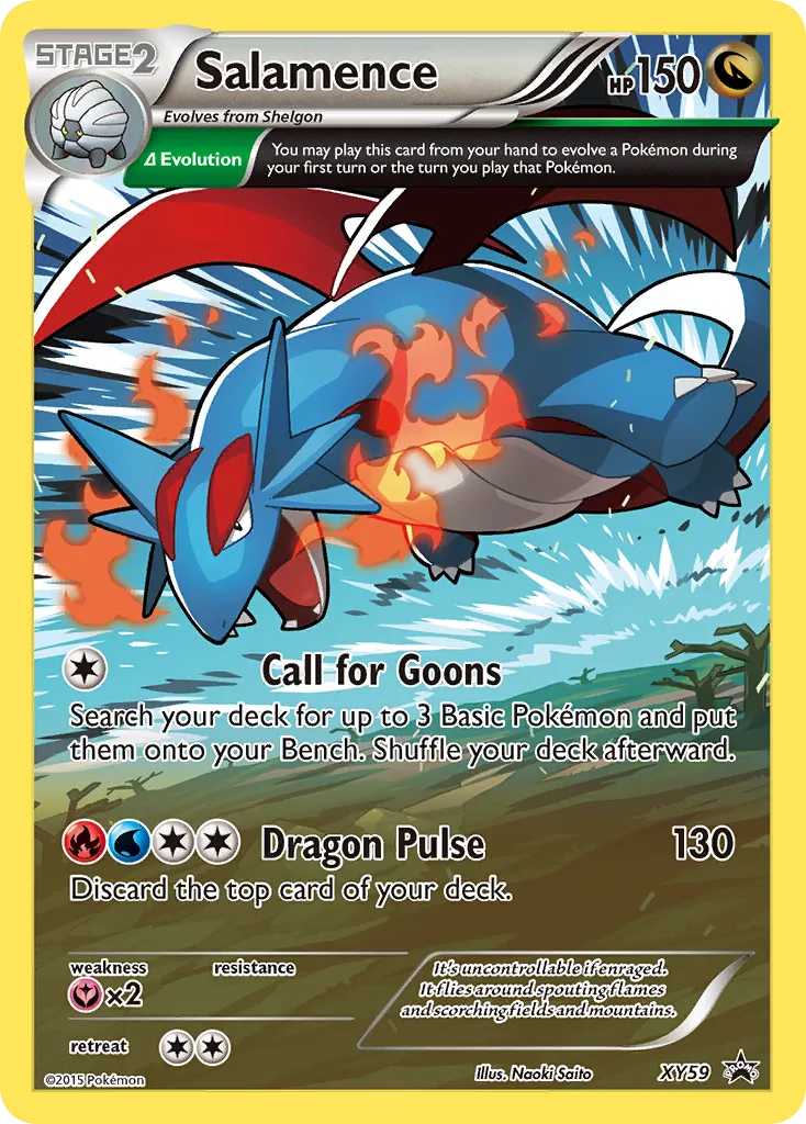 2013 XY Black Star Promos Salamence #XY59 card image