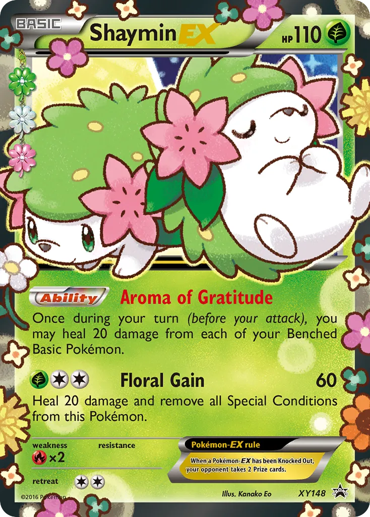 2013 XY Black Star Promos Shaymin-EX #XY148 card image